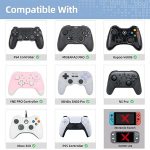 GeekShare Cute Thumb Grip Caps for PlayStation 5 Controller, Thumbsticks Cover Set Compatible with Switch Pro Controller and PS4 PS5 Controller, 4 Pcs - Happy Planet