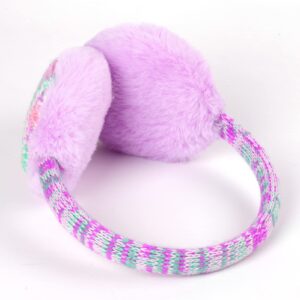 BUTITNOW Kids Knit Earmuffs Soft Plush Comfortable Winter Outdoor Ear Warmers for Boys Girls Age 4-16 Years