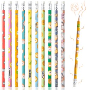 outus 40 pieces scented pencils with eraser hb pencils graphite pencil cylinder wood pencils with themed elements school stationery party reward supplies for girls and boys, 10 styles(animal style)