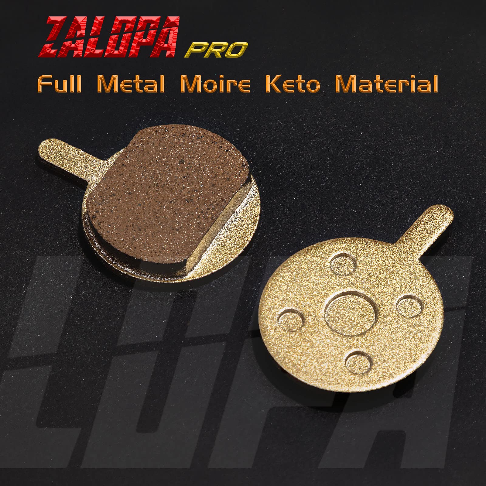 ZALOPA Pro Disc Brake Pads Pills Full Metal Moire Keto Compatible Promax DSK320 DSK400 DSK610J DSK50J DSK700 DSK810 DSK601J DC610 DC610J MTB Mountain Bike XNine DC400 for Passing TUV and AOV Test L19