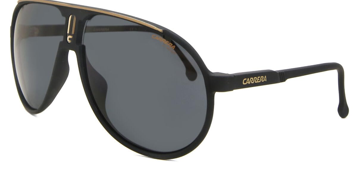 Carrera Unisex Sunglass Style Champion/N Pilot, Matte Black/Grey, 62mm, 12mm