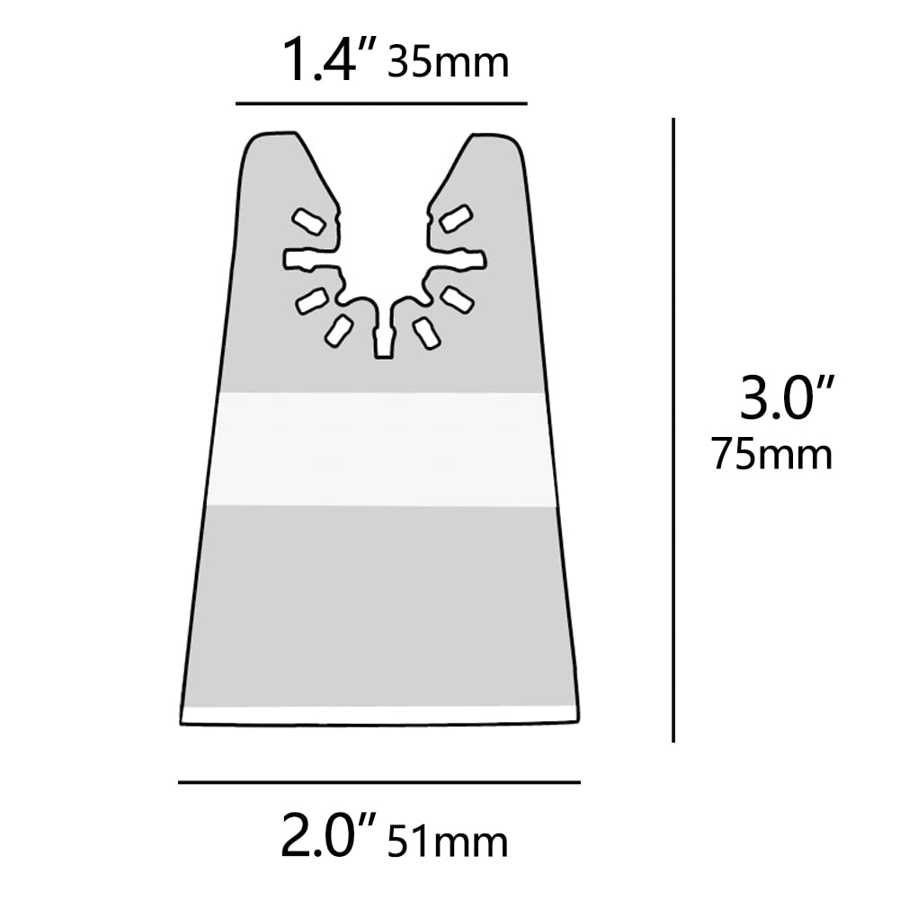 AIRIC Universal Rigid Scraper 4 pcs Oscillating Multitool Blades, Compatible with Dewalt Fein Multimaster Porter Cable Black&Decker Bosch Dremel Rockwell etc. 1QG14