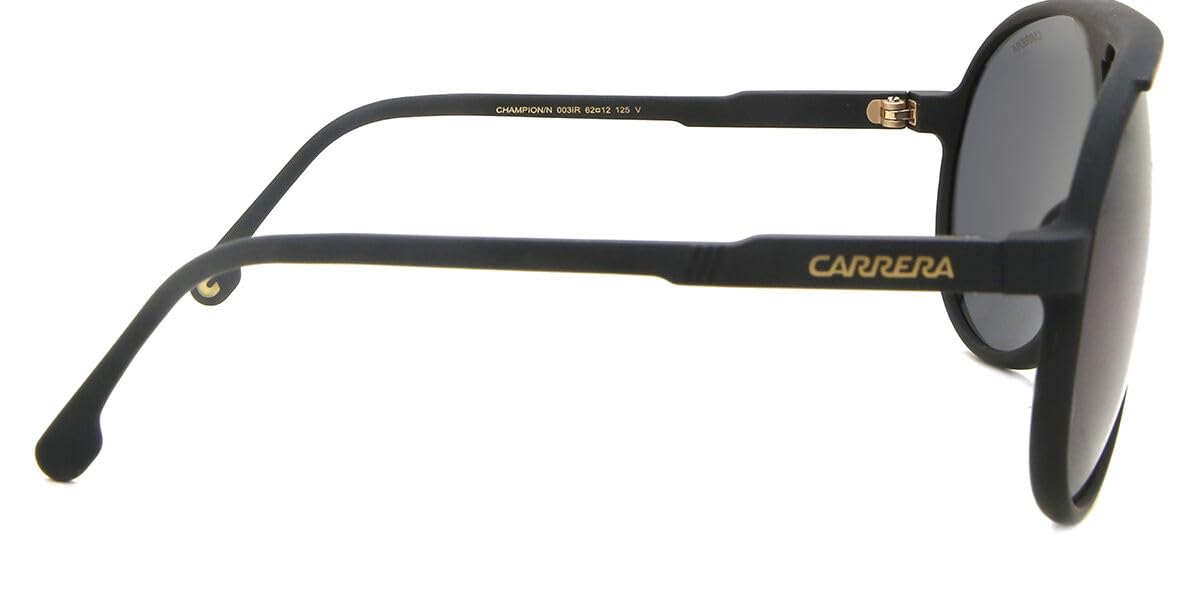 Carrera Unisex Sunglass Style Champion/N Pilot, Matte Black/Grey, 62mm, 12mm