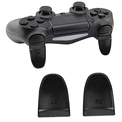 SALUTUY L2 R2 Controller Extenders, Extended Grips Controller Long Service Life ABS and Rubber for Controller for(Black)