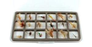 coldwater fly fishing - ultra slim 18 compartment fly fishing box - ice fishing box -high quality durable magnetic watertight case