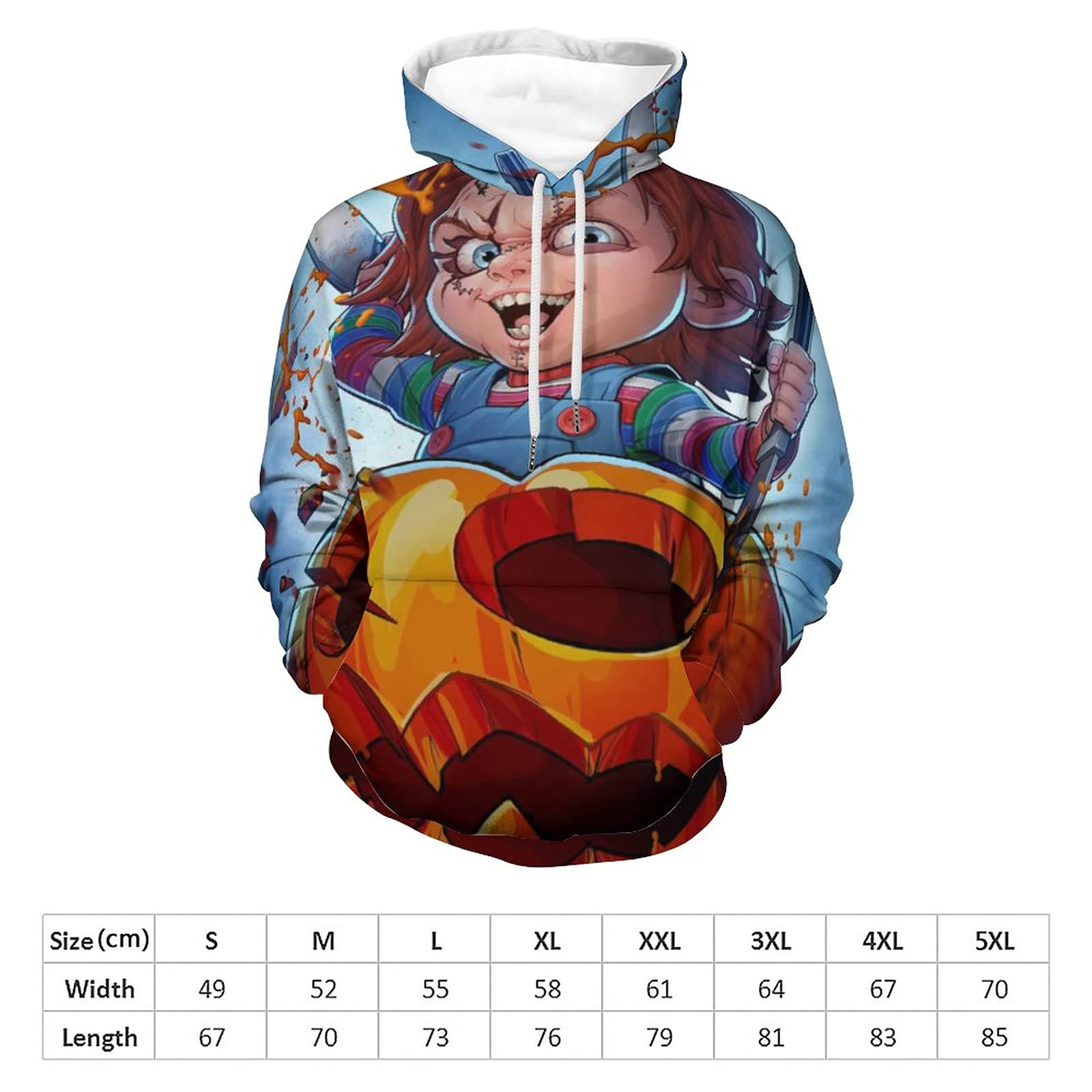 ZHANGXM Women's Pullover Autumn Soft and Comfortable Chucky Slim Fit Loose Hip-Hop Long-Sleeved Sweatshirt Men 2XL