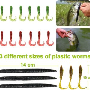 PLUSINNO Fishing Rod and Reel Combos, 102Pcs Fishing Lures,Saltwater Freshwater Resistant Fishing Gear