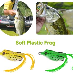 PLUSINNO Fishing Rod and Reel Combos, 102Pcs Fishing Lures,Saltwater Freshwater Resistant Fishing Gear