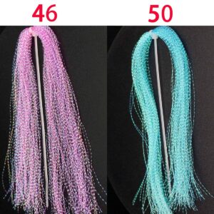 9 Packs Crystal Flash Fly Tying Material Hook Lure Flash Flies Decorating Holographic Tinsel Krystal Flashabou Sparkle Dry Streamer Luminous for Fishing Lure Dry Flies Making Supplies