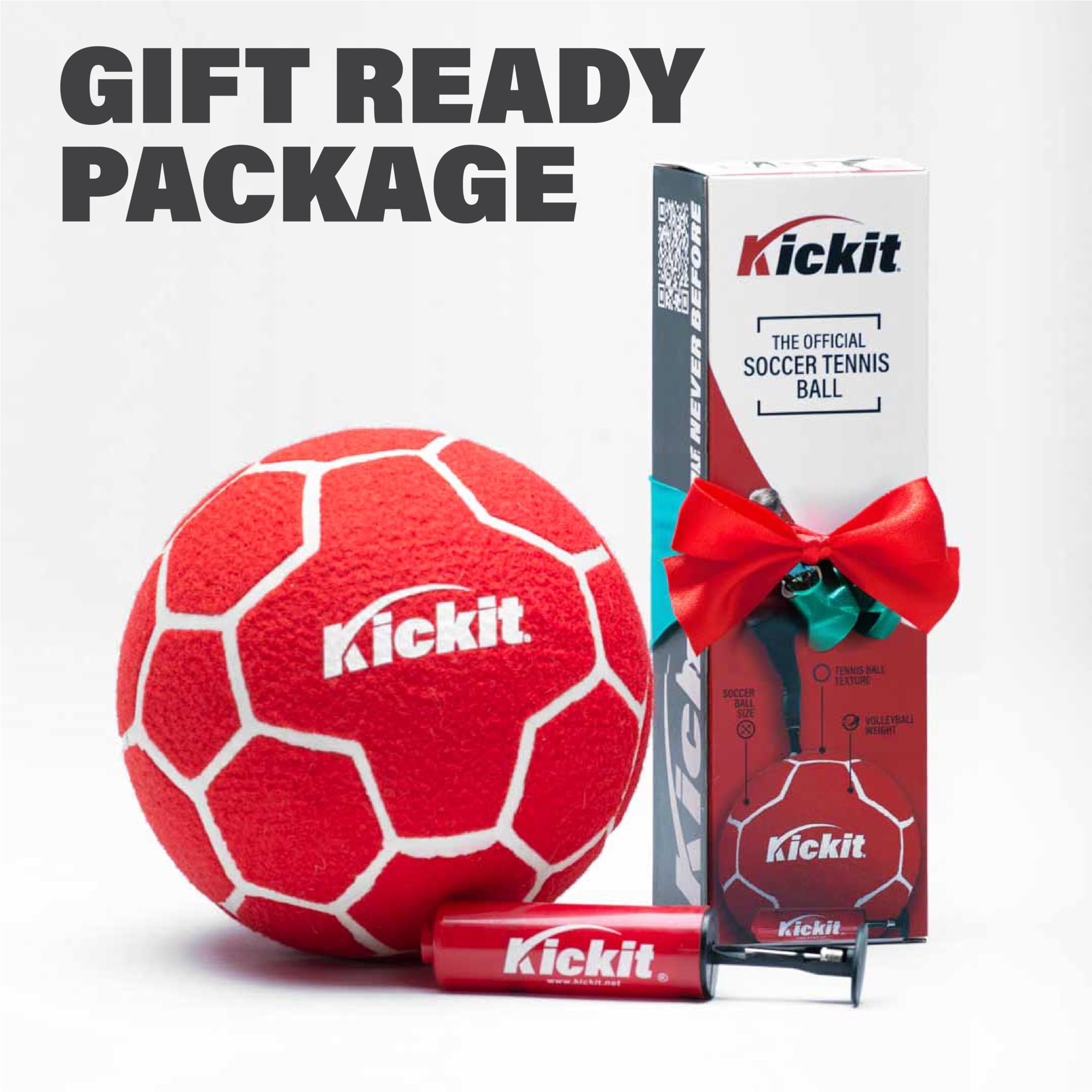 Kickit Soccer Tennis Ball | The Official Soft Soccer Ball of Soccer Tennis, Soccer Training, Freestyle Soccer and Juggling | Size 5 (Red Ball)