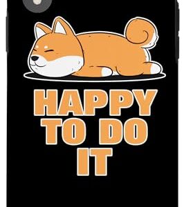 iPhone XR Funny Shiba Inu Uni Dog Lying Happy Sleeping Laziness Lazy Case