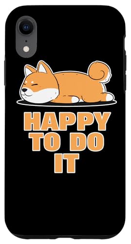 iPhone XR Funny Shiba Inu Uni Dog Lying Happy Sleeping Laziness Lazy Case