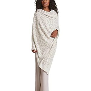 Barefoot Dreams CozyChic Ultra Lite Barefoot in the Wild Pashmina, Women’s Wrap, One Size, Cream/Stone