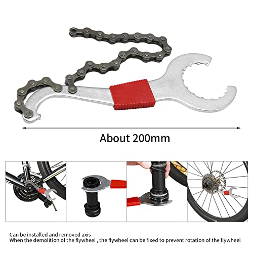 DUZFOREI 6 Pcs Bicycle Repair Tools Kit, Bike Cassette Removal Tool, Sprocket Removal Tools Sprocket Remover for Mountain Bike, Road Bike