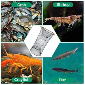 Nswdhy Fishing Bait Trap,2 Packs Crab Trap Minnow Trap Crawfish Trap Lobster Shrimp Collapsible Cast Net Fishing Nets Portable Folded Fishing Accessories