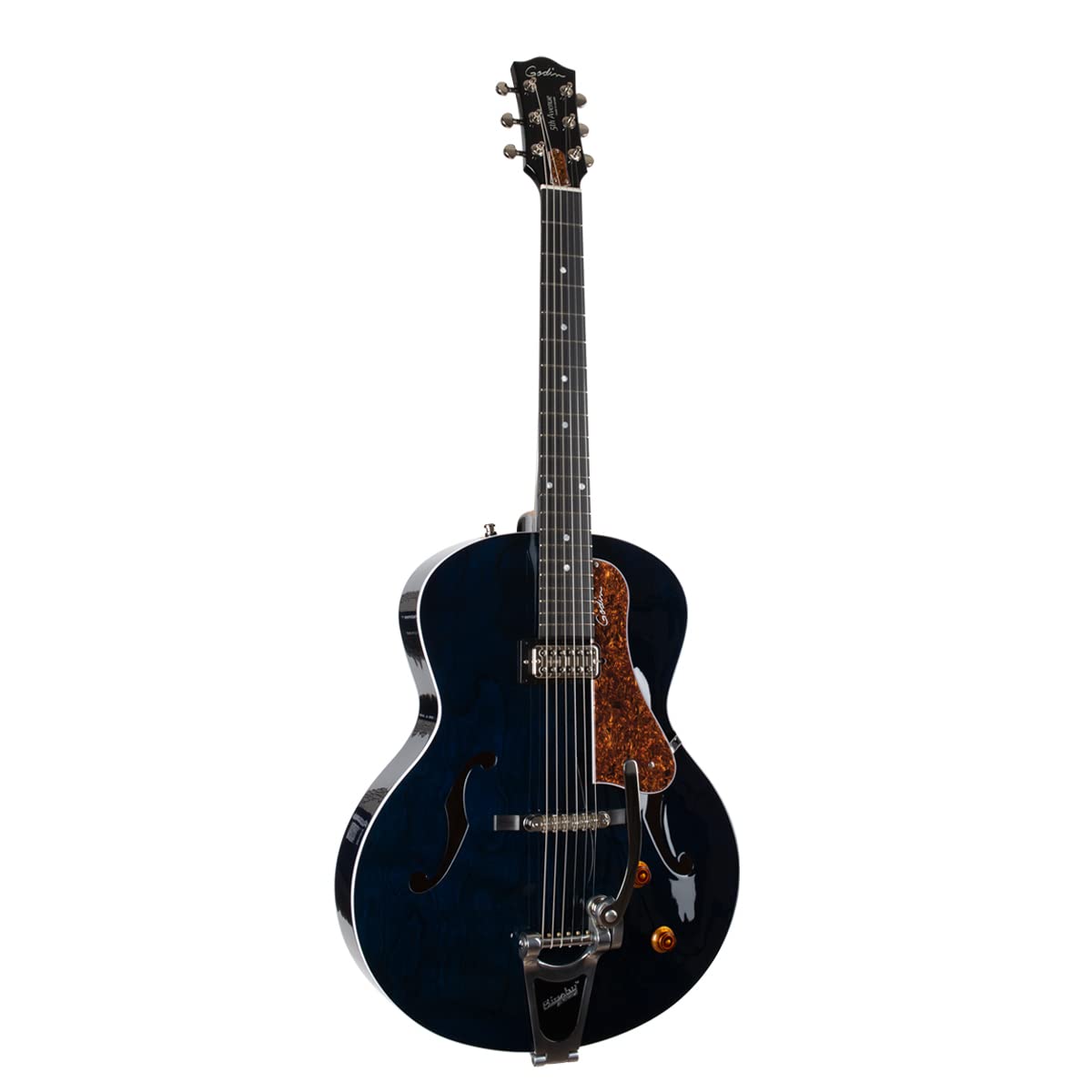 Godin 6 String Electric Guitars, Right Hand, Indigo Blue, Hollow-Body (050956)