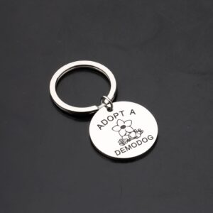 Adopt A Demodog TV Show Inspired Keychain Fans Gift Funny Dog Lover Gift Pet Adoption Gift (ADOPT A DEMODOG)