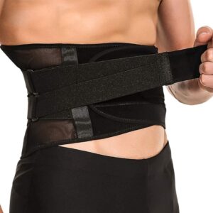 UOOD Low Back Support Belt - Lumbar Support Brace with Reinforcing Springs - Adjustable Elastic Men Womens Belt Sport Lumbar Brace, Pain Relief and Injury Prevention Relieves Pain (Size : L)