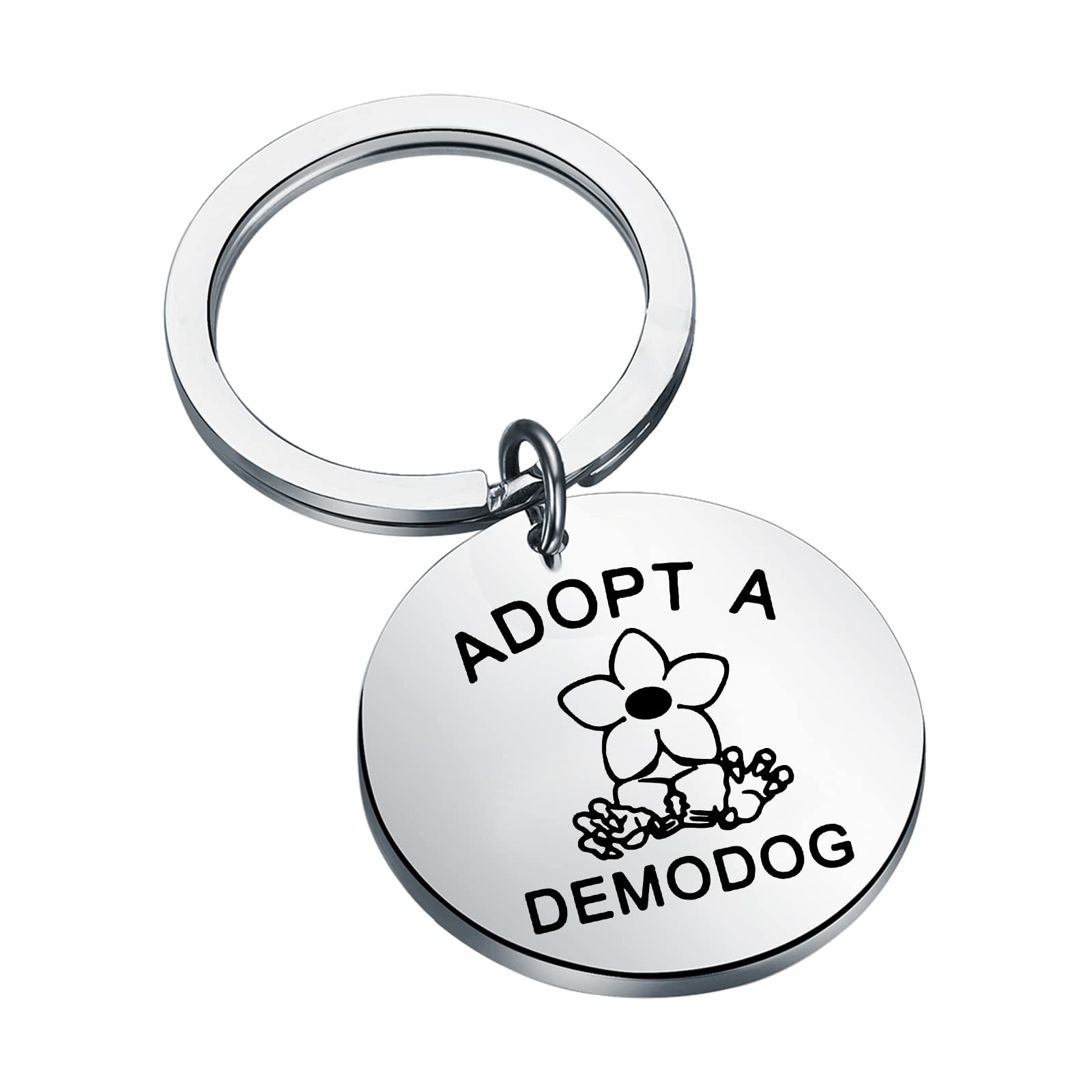 Adopt A Demodog TV Show Inspired Keychain Fans Gift Funny Dog Lover Gift Pet Adoption Gift (ADOPT A DEMODOG)