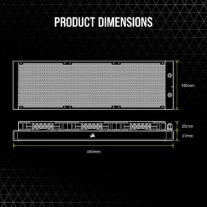 CORSAIR iCUE H170i ELITE LCD Display Liquid CPU Cooler-Custom IPS LCD Screen-48 Dynamic RGB LEDs-140mm Fans -420mm Radiator-COMMANDER CORE Smart Lighting Controller