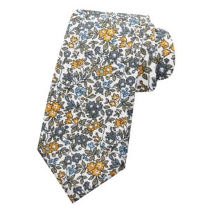 mantieqingway men skinny tie cotton floral tie 2.56'' slim necktie for wedding groomsmen neck tie