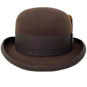 Bellmora Bowler Hat Wool-One Fresh Hat (Brown, X-Large)