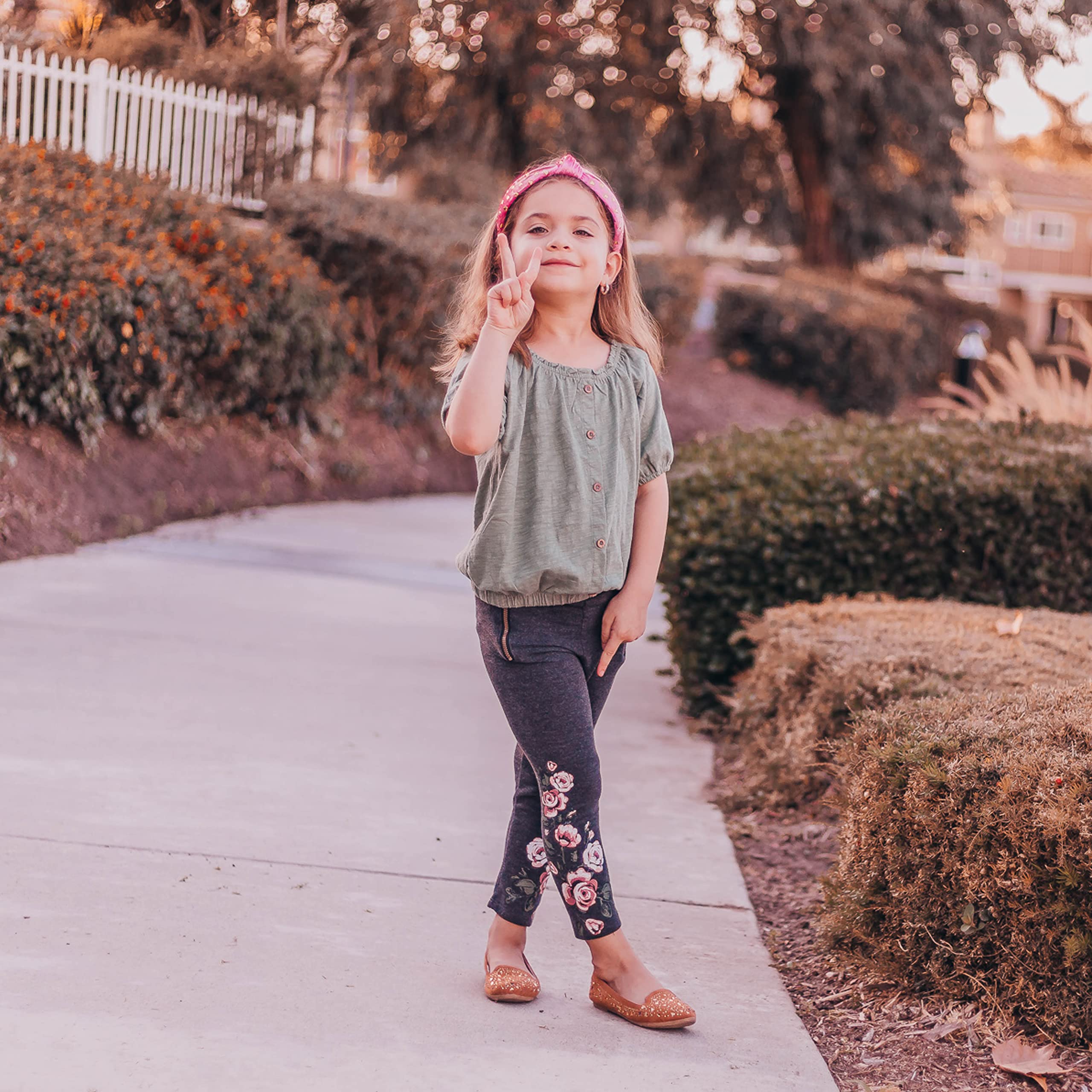 FROG SAC Pink Heart Headband for Girls, Studded Knotted Headbands for Kids, Cute Stud Knot Head Bands, Little Girl Velvet Hair Accessories, Fashion Hair Bands for Children