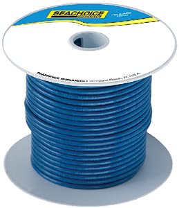 seachoice tinned copper marine wire (color: dark blue, size: 100', option: 14 awg)