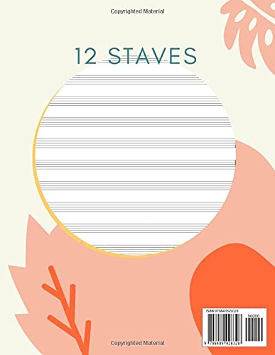 Blank Piano Sheet Music Notebook: Piano Manuscript Paper For Beginners And Intermediate, Piano Writing Notebook With 120 Pages 6 Staves Per Page, Full ... [Perfect Gift For Pianists & Piano Teachers]