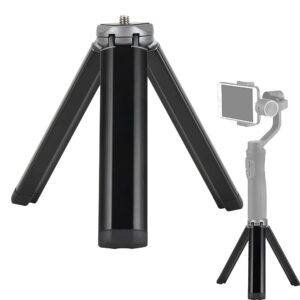 JINTU Metal Mini Tripod, Phone & Camera Stand Tabletop Tripod for iPhone/Cell Phone/Digital Cameras/Video stabilizer, Perfect for Desktop Vlogging, Webcam with 1/4 screw, Aluminum Alloy