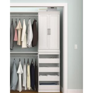 ClosetMaid Modular Storage Pair Set, 2 Doors, Wood Closet Organizer Shaker Style, Add On Accessory for Shelf Units, Taupe, Solid Kit