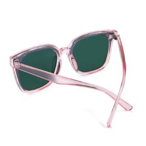 FEISEDY Retro Square Polarized Sunglasses Women Men Oversized Vintage Shades B2600