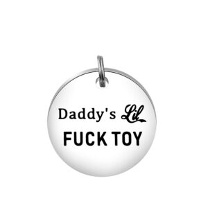 funny couple keychain bdsm bdsm gift kinky gifts for husband naughty jewlry (daddys lil fuck toy)