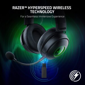 Razer Kraken V3 Pro Wireless Gaming Headset with Haptic Technology, THX Spatial Audio, 50mm Titanium Drivers, Hybrid Memory Foam Cushions