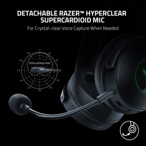 Razer Kraken V3 Pro Wireless Gaming Headset with Haptic Technology, THX Spatial Audio, 50mm Titanium Drivers, Hybrid Memory Foam Cushions