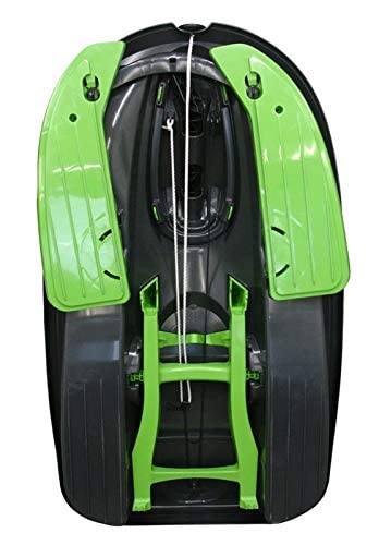 Gizmo Riders 2-Seater Ski Sled with Differential Steering System and Deep Digging Brake - Stratos Mystic Green