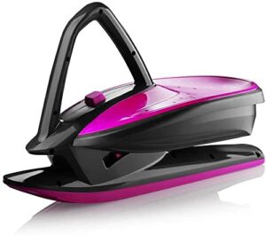 gizmo riders skidrifter by plastkon snow slope racer snow sled for kids or adults with advanced manual stability program button in pink