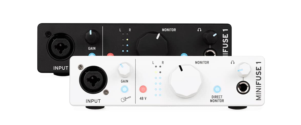 Arturia MiniFuse 1 - Compact USB Audio Interface with Creative Software for Recording, Production, Podcasting, Guitar - Black