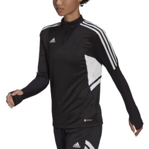 adidas women's condivo 22 training top, black/white, small