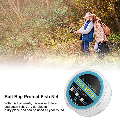 Trap Bait Bag PVA, at All Seasons Bait Bag Protect Fish Net Accessory Tools for Nesting(25mm*5m)