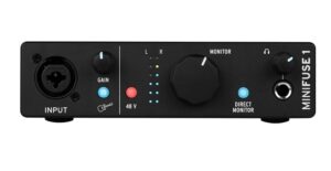 arturia minifuse 1 - compact usb audio interface with creative software for recording, production, podcasting, guitar - black