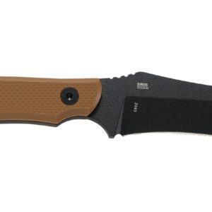 CRKT Ramadi Fixed Blade Knife with Sheath: Heavy Duty Powder Coated SK-5 Carbon Black Blade/G10 handle/2083