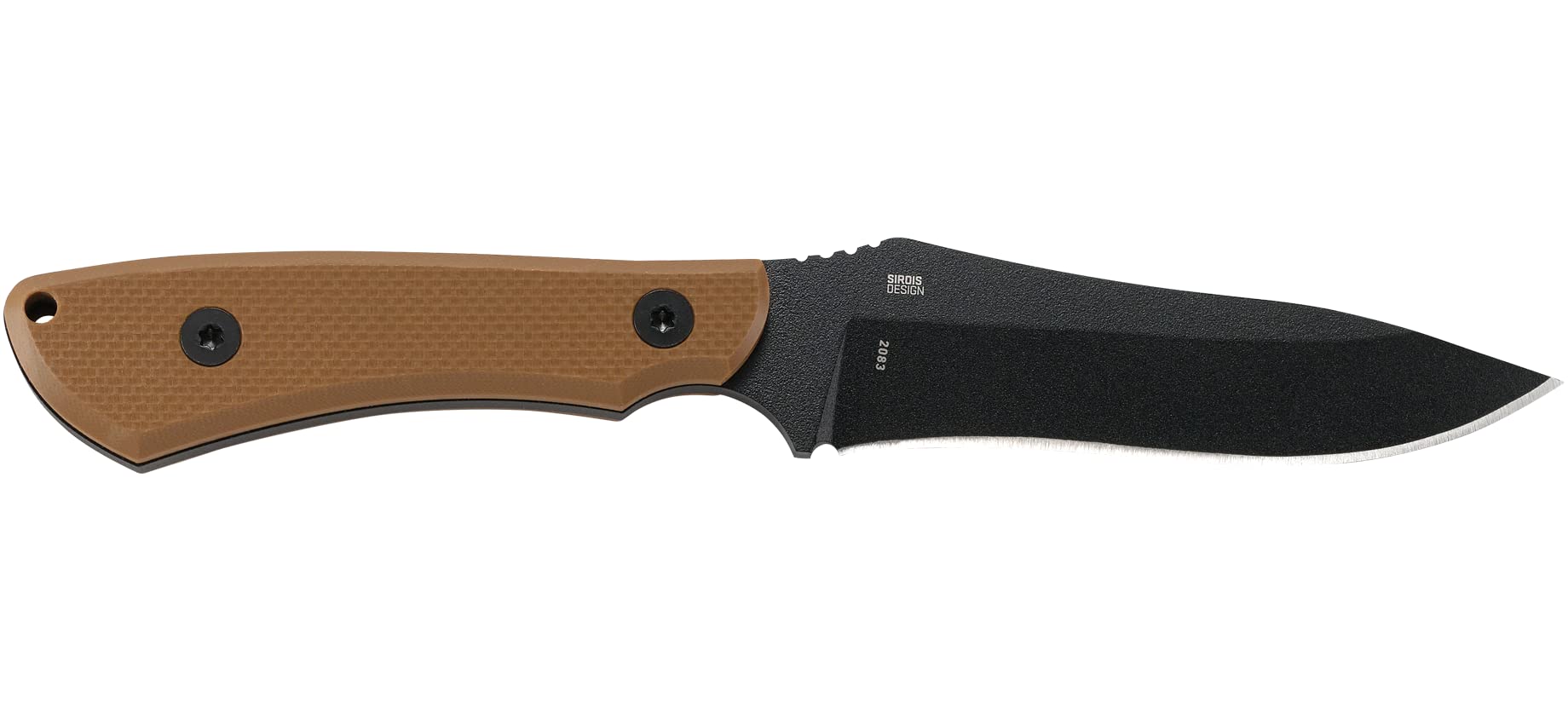 CRKT Ramadi Fixed Blade Knife with Sheath: Heavy Duty Powder Coated SK-5 Carbon Black Blade/G10 handle/2083