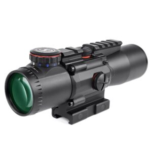 4x40mm Prism Scope GIII LS4X40 Red/Green/Blue Illuminated Reticle 4X Prism Scope (Chevron Reticle)