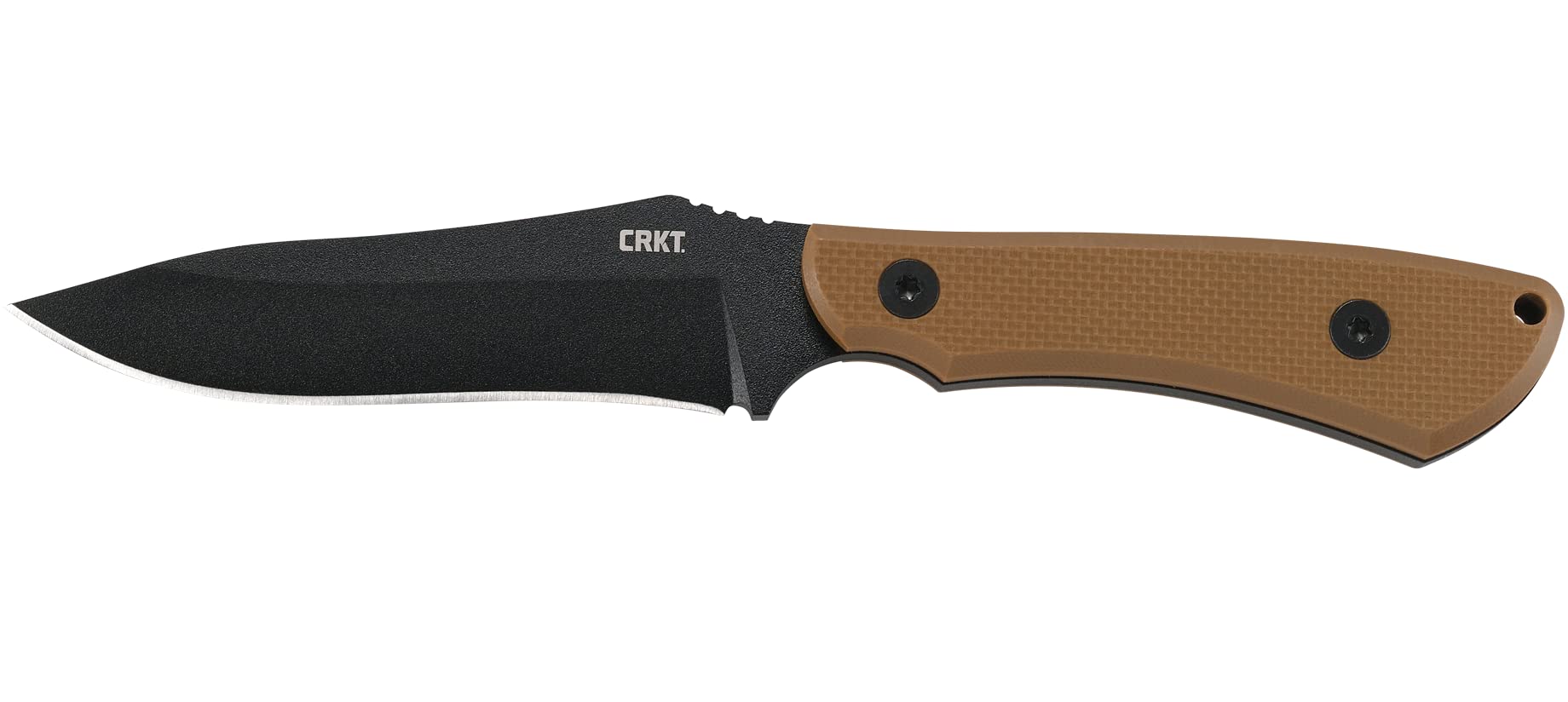 CRKT Ramadi Fixed Blade Knife with Sheath: Heavy Duty Powder Coated SK-5 Carbon Black Blade/G10 handle/2083