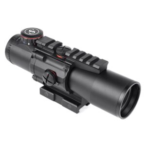 4x40mm Prism Scope GIII LS4X40 Red/Green/Blue Illuminated Reticle 4X Prism Scope (Chevron Reticle)