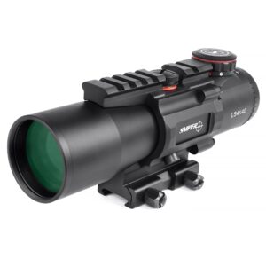 4x40mm prism scope giii ls4x40 red/green/blue illuminated reticle 4x prism scope (chevron reticle)