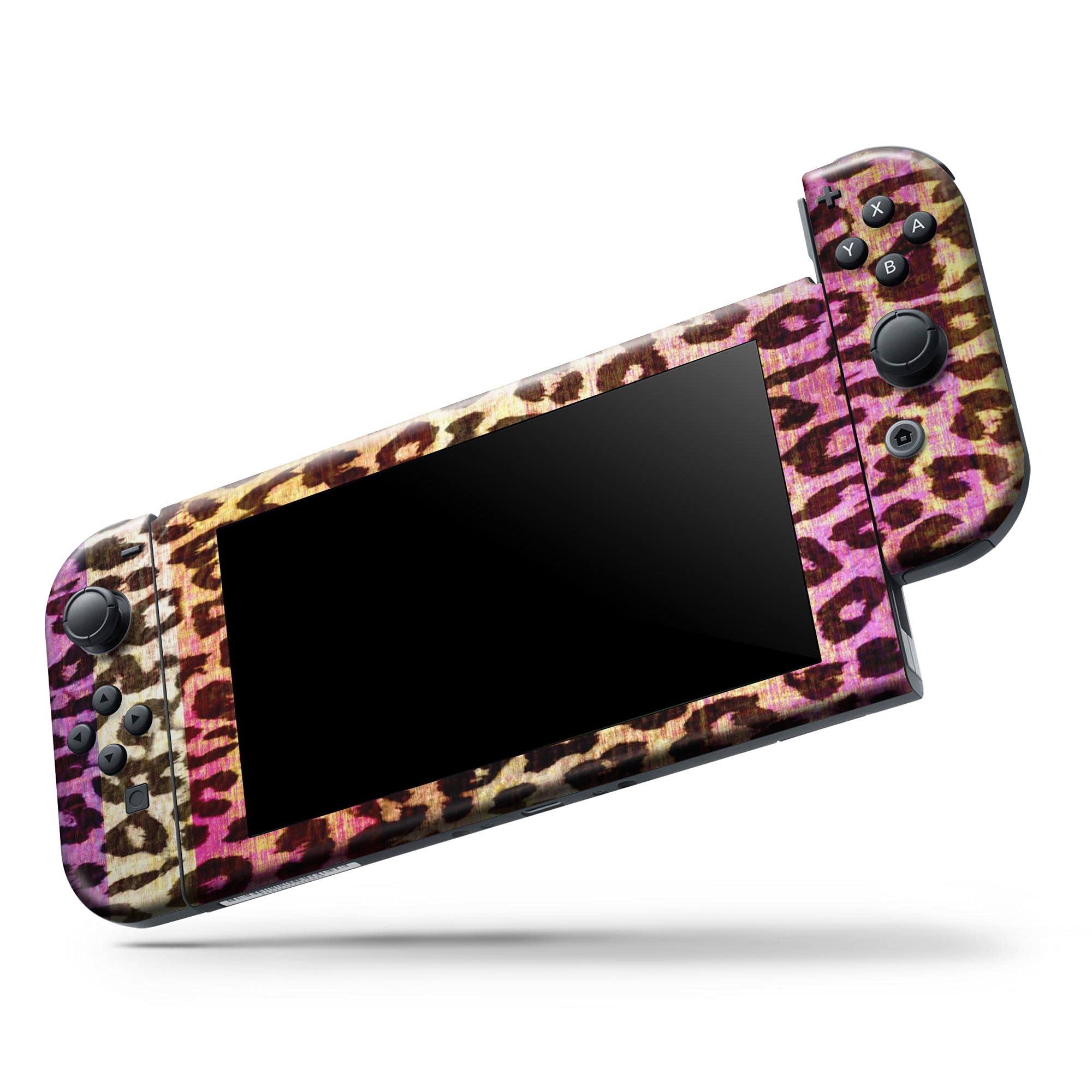 Design Skinz - Compatible with Nintendo Switch Console + Joy-Con - Skin Decal Protective Scratch-Resistant Removable Vinyl Wrap Cover - Vibrant Striped Cheetah Animal Print