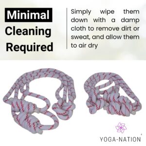 YOGA-NATION Iyengar yoga wall ropes(2 long & 2 small ropes)