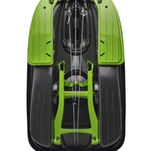 Gizmo Riders 2-Seater Ski Sled with Differential Steering System and Deep Digging Brake - Stratos Mystic Green